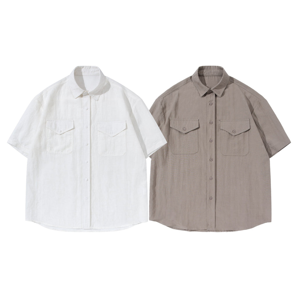 Solid color shirt T-shirt