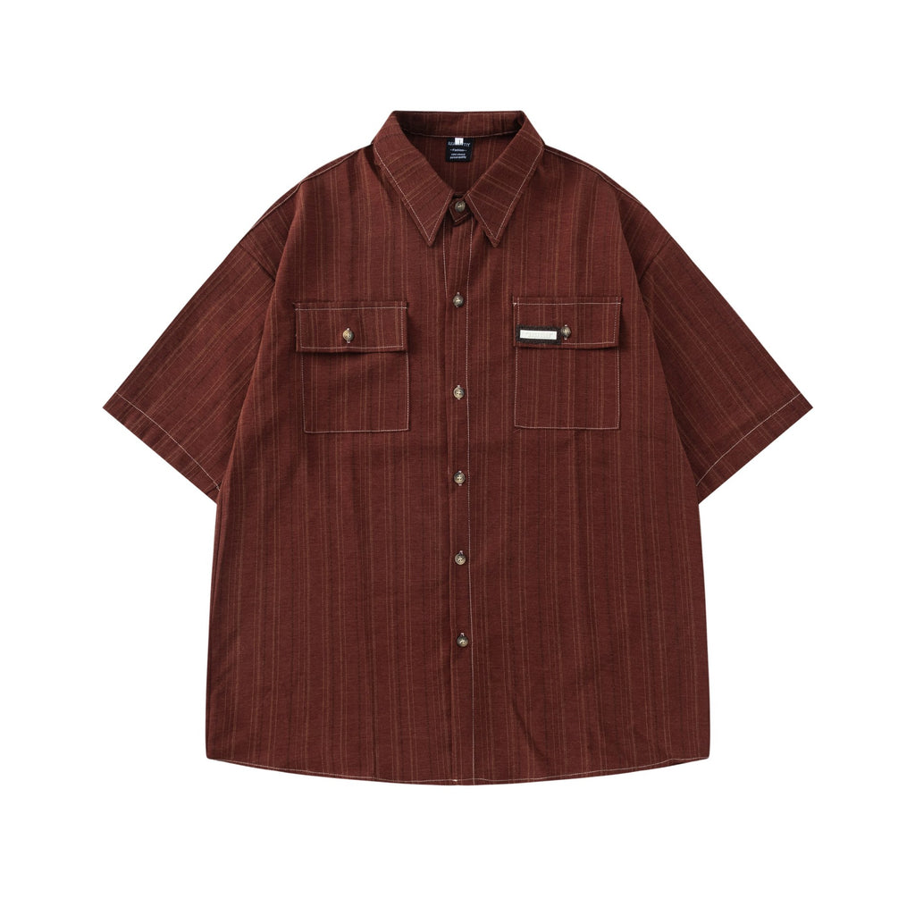 Striped pocket shirt T-shirt