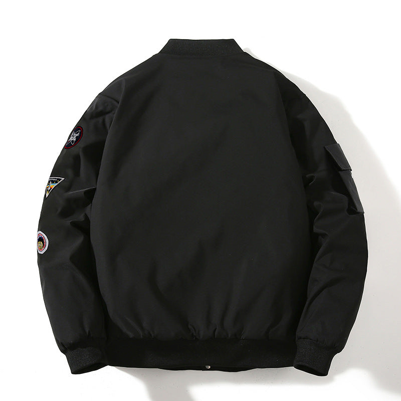 Winter New Arrival Air Force MA1 Pilot Jacket Women's Cotton-Padded Thickened Outerwear Multi-Label Embroidered Baseball Jacket Men