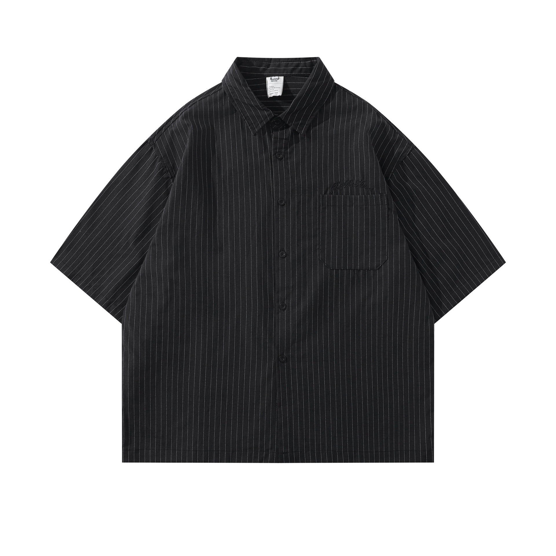 Embroidered striped shirt T-shirt