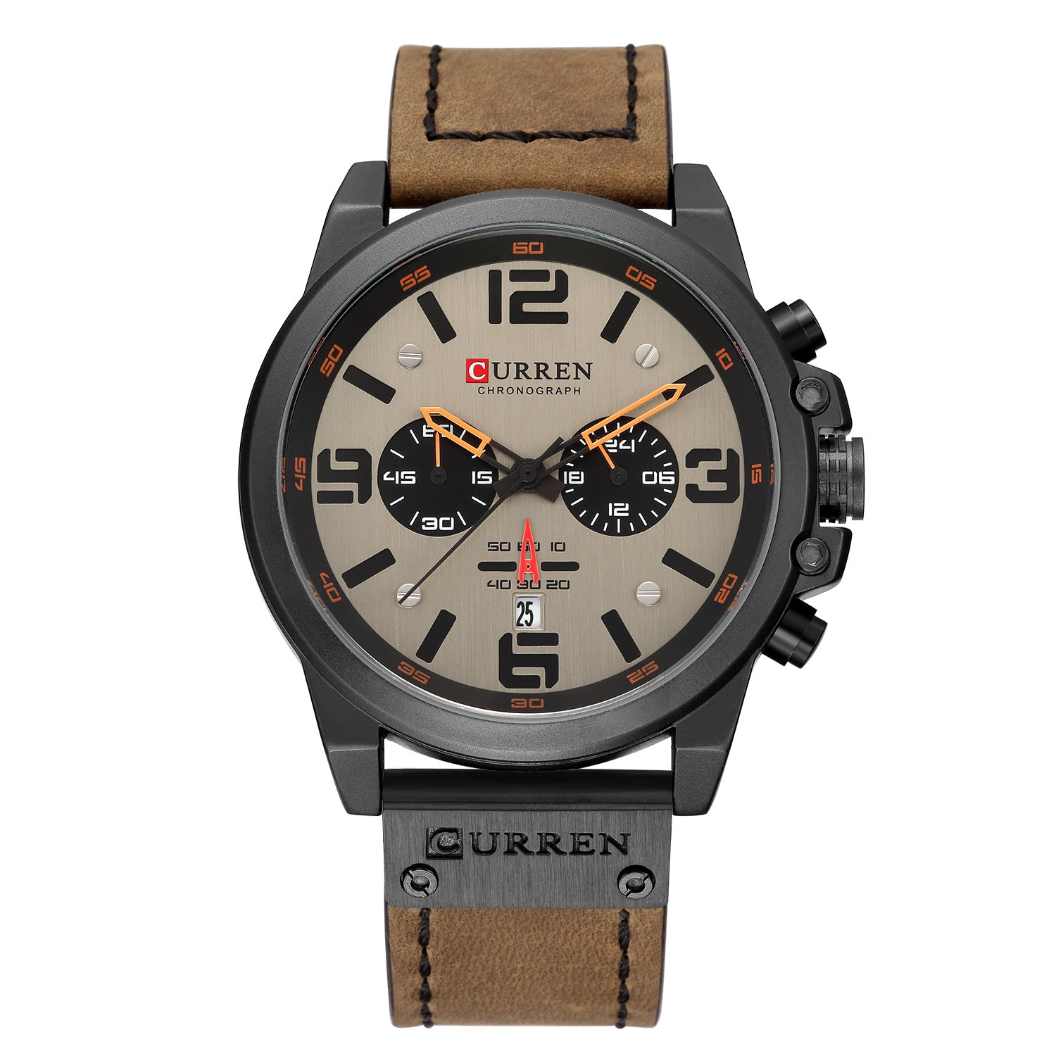 Men's Watch Sports Six Pin Quartz Watch Calendar Men's Watch Waterproof Belt Watch