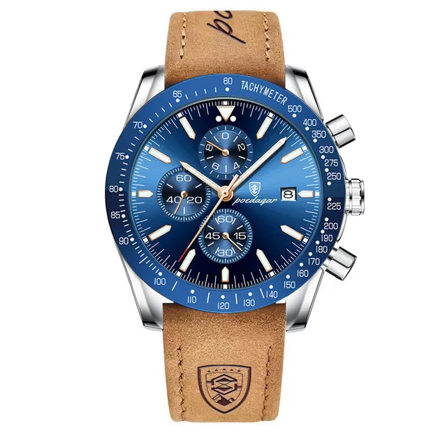 Multi functional waterproof night light men's watch quartz watch